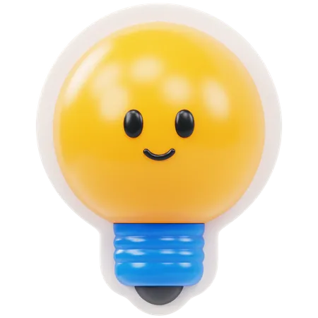 Happy Bulb  3D Sticker