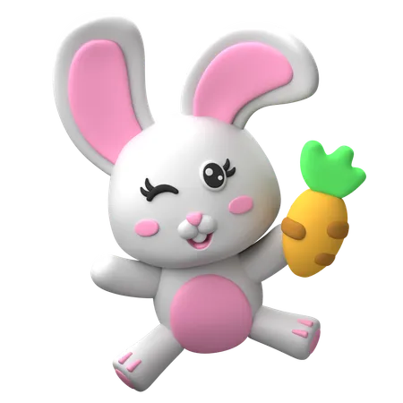 Happy Bunny  3D Icon