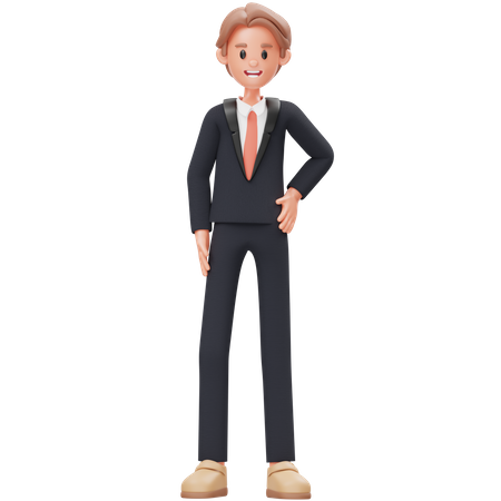 Happy Businessman  3D Icon