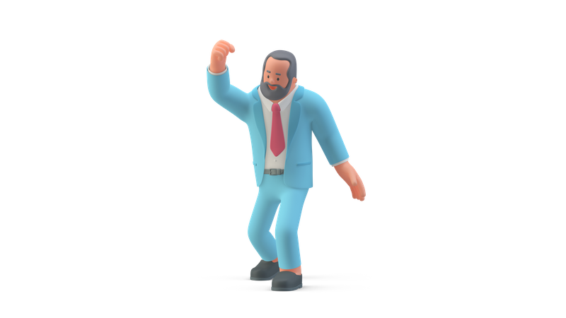 Happy Businessman  3D Icon