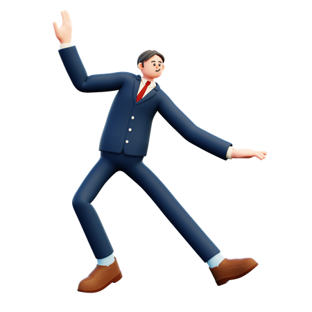 Happy Businessman  3D Illustration