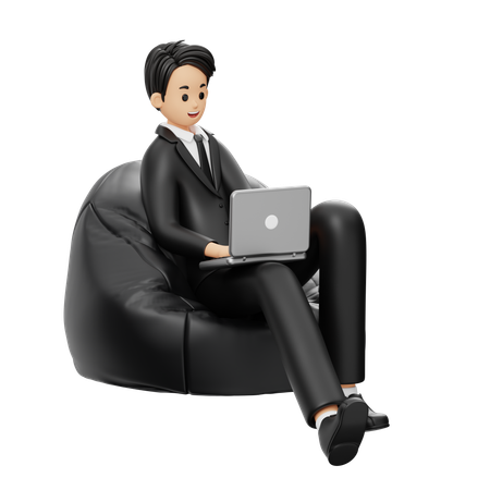 Happy Businessman  3D Illustration