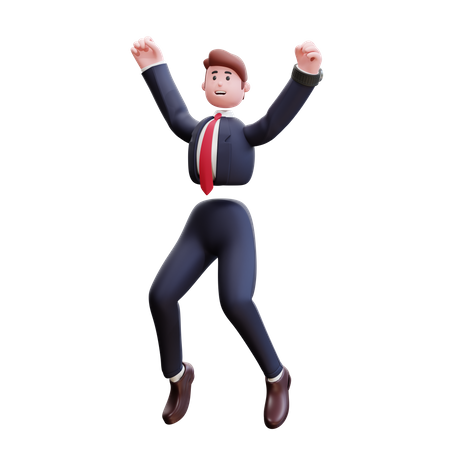 Happy businessman 3D Illustration