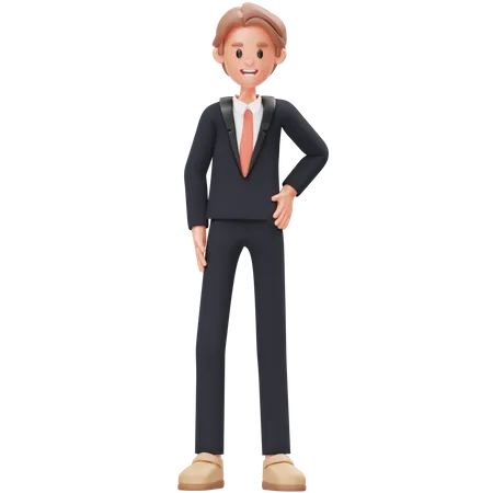 Happy Businessman 3D Icon