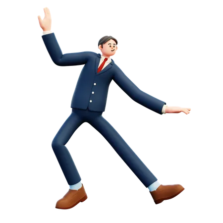 Happy Businessman  3D Illustration