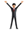 Happy Businessman Giving Standing Pose