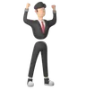 Happy Businessman Standing