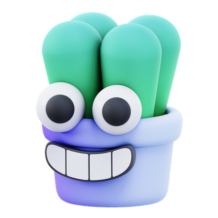 Happy Cactus  3D Icon