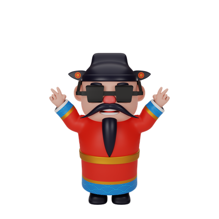 Happy Cai Shen  3D Icon