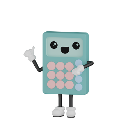 Happy Calculator  3D Illustration