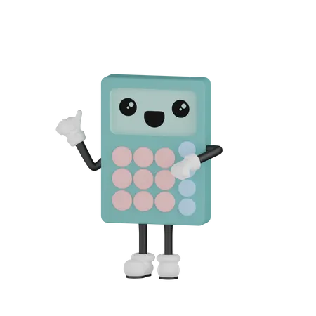 Happy Calculator  3D Illustration