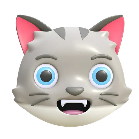 Happy cat 3D Illustration