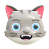 happy cat 3d logo