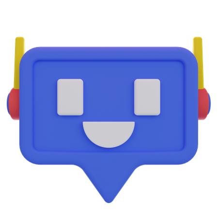 Happy Chatbot  3D Icon