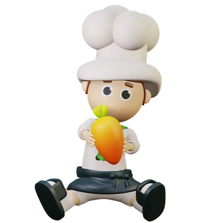 Happy Chef  3D Illustration