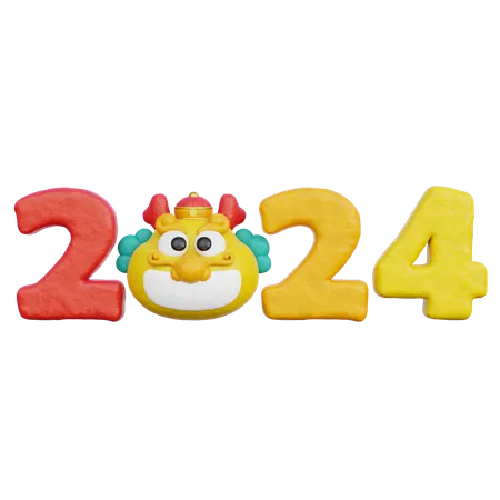 Happy Chinese New Year 2024  3D Icon