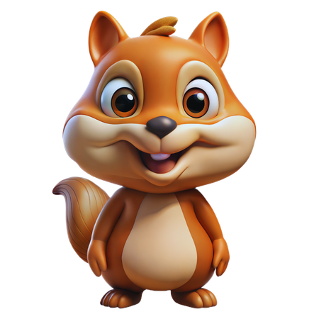 Happy Chipmunk  3D Icon