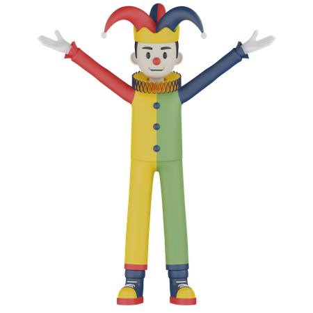 Happy Clown  3D Illustration