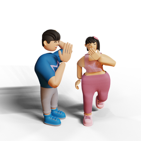 Happy couple  3D Icon