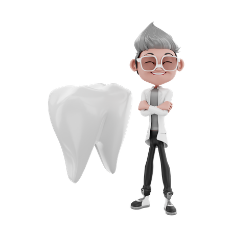 Happy Dentist doctor  3D Illustration