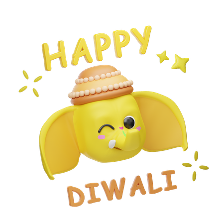 Happy Diwali  3D Illustration