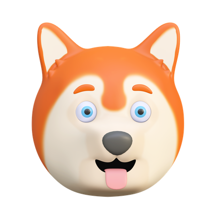 Happy dog  3D Icon