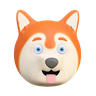 happy dog 3d logo