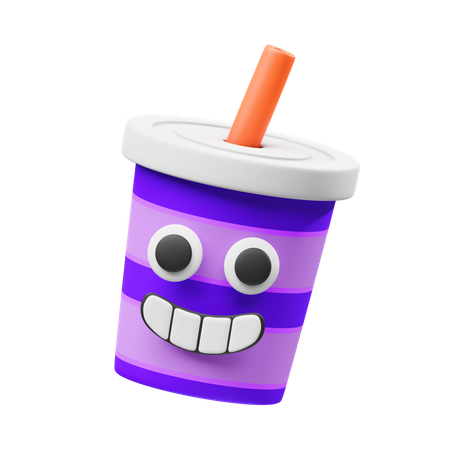 Happy Drink Cup  3D Icon