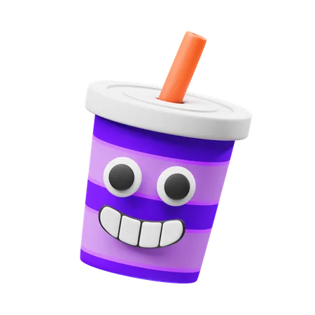 Happy Drink Cup  3D Icon