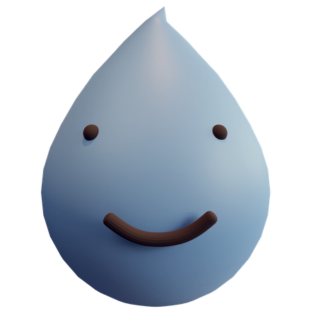 Happy Droplet  3D Icon