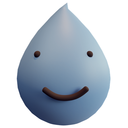 Happy Droplet 3D Icon