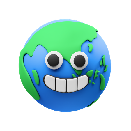 Happy Earth  3D Icon