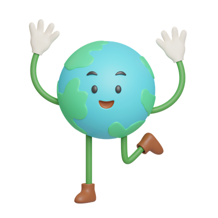 Happy Earth  3D Icon