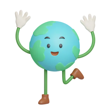 Happy Earth  3D Icon