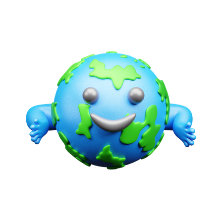 Happy Earth  3D Icon