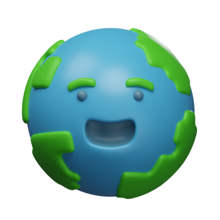 Happy Earth  3D Icon