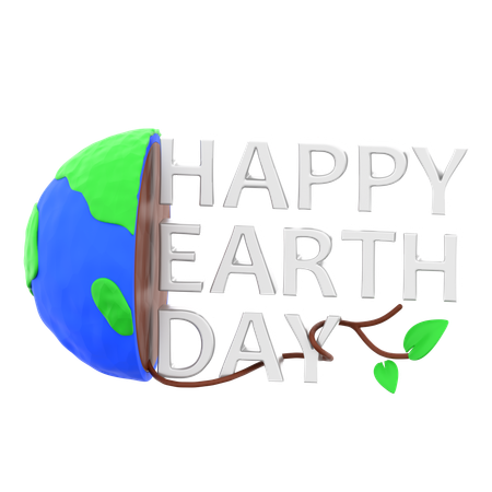 Happy Earth Day  3D Icon