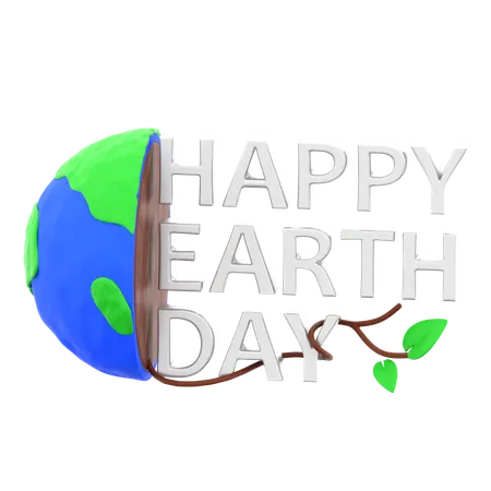 Happy Earth Day  3D Icon