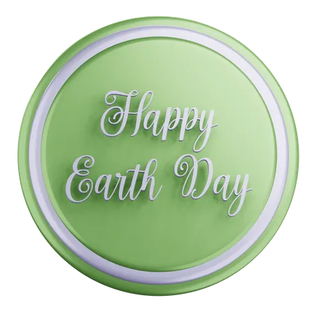 3 D Happy Earth Day Icon With Transparent Background 3D Icon