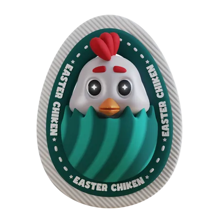 Chicken Easter Egg  3D Icon