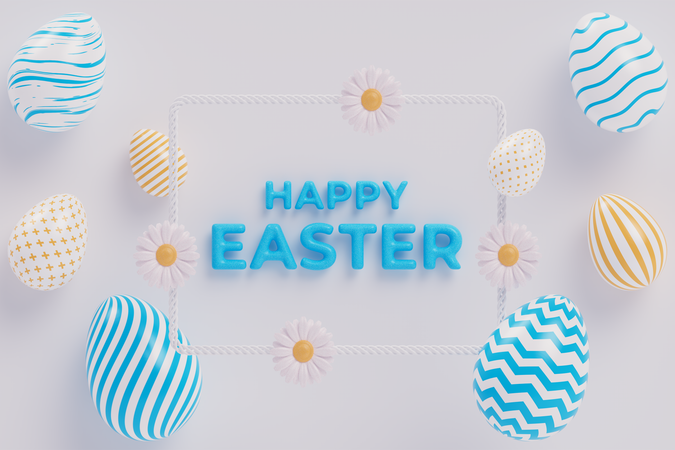 Happy Easter day  3D Icon