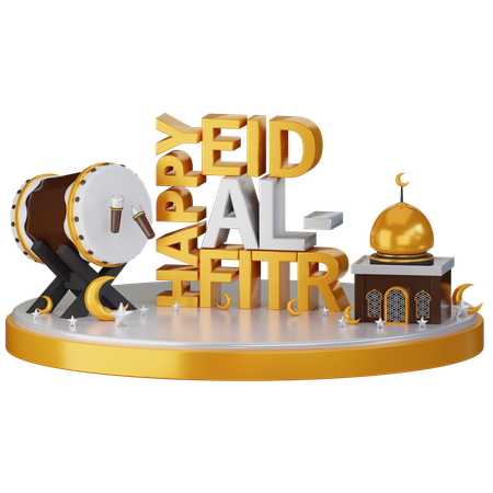 Happy Eid Al Firr  3D Icon