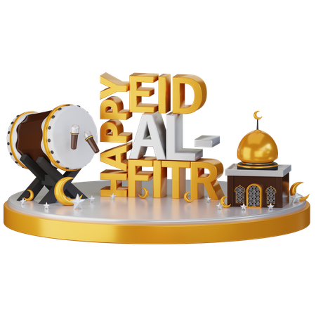 Happy Eid Al Firr  3D Icon