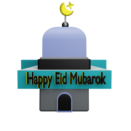 Happy Eid Mubarak  3D Sticker