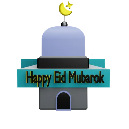 Happy Eid Mubarak  3D Sticker
