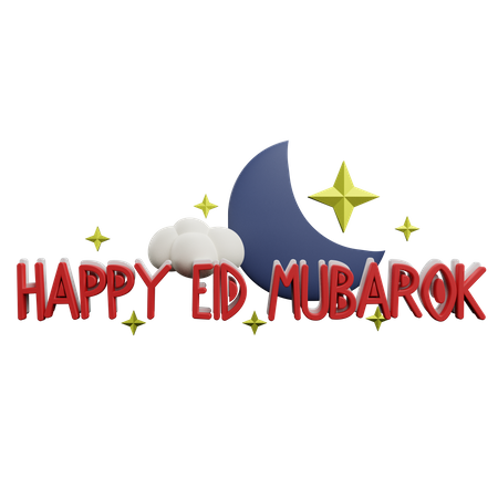 Happy eid mubarok  3D Icon