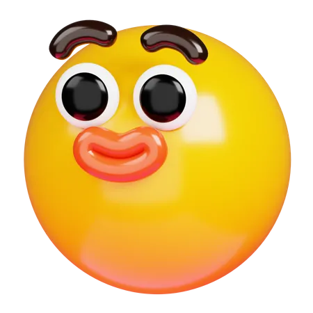 Happy Face Emoji  3D Icon