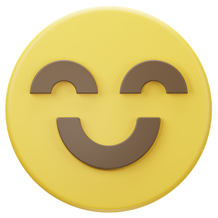 Happy Face Emoji  3D Icon