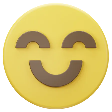 Happy Face Emoji  3D Icon