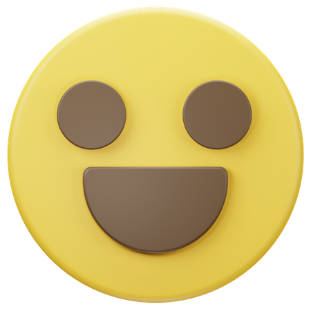 Happy Face Emoji  3D Icon